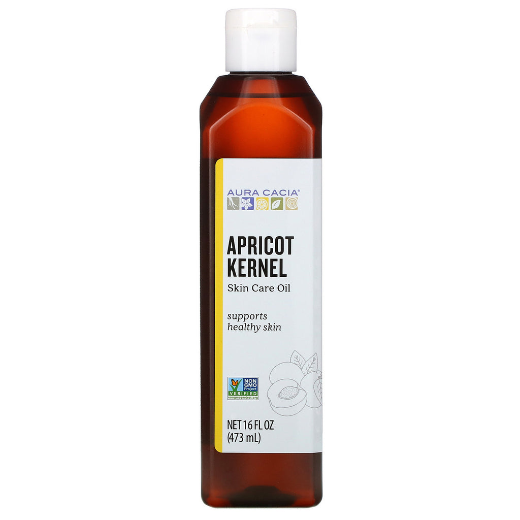 Aura Cacia Pure Apricot Kernel Oil - 16 oz Natural Skin & Massage Oil