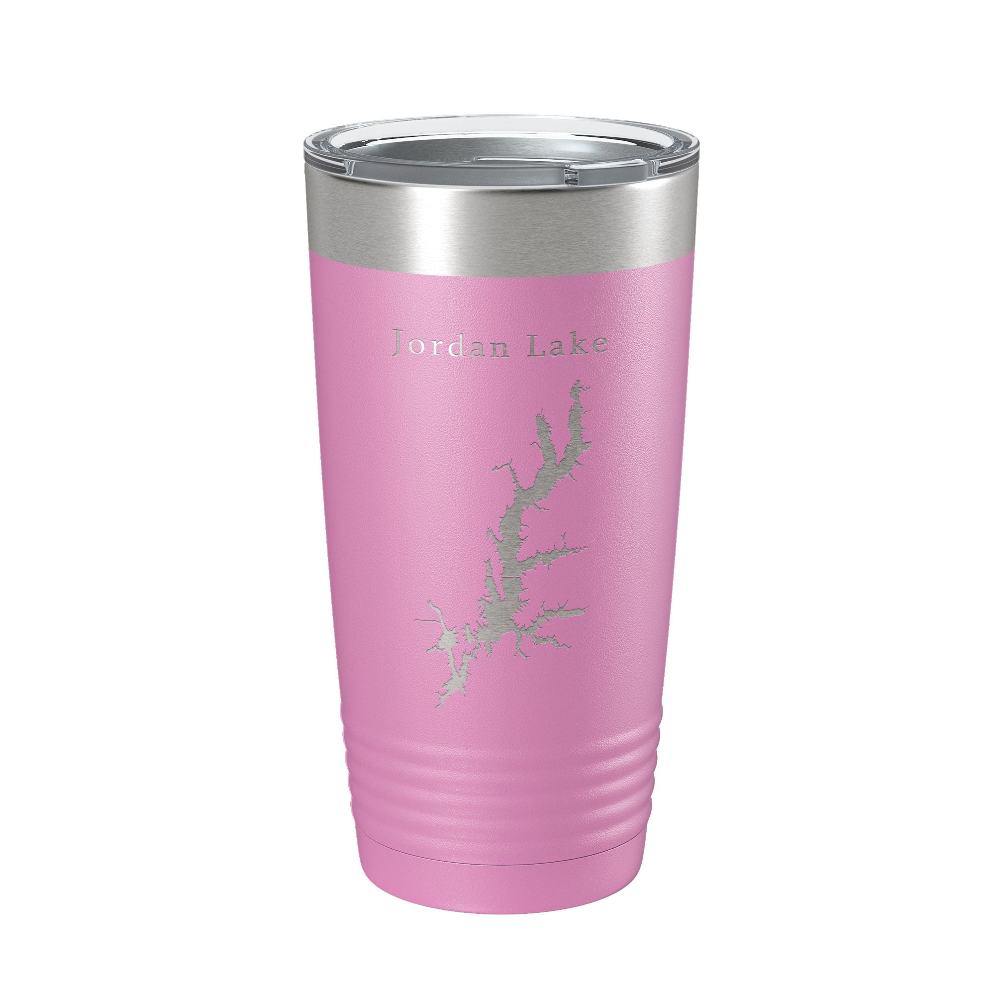 Jordan Lake NC Map Tumbler - Laser Engraved Insulated 20oz