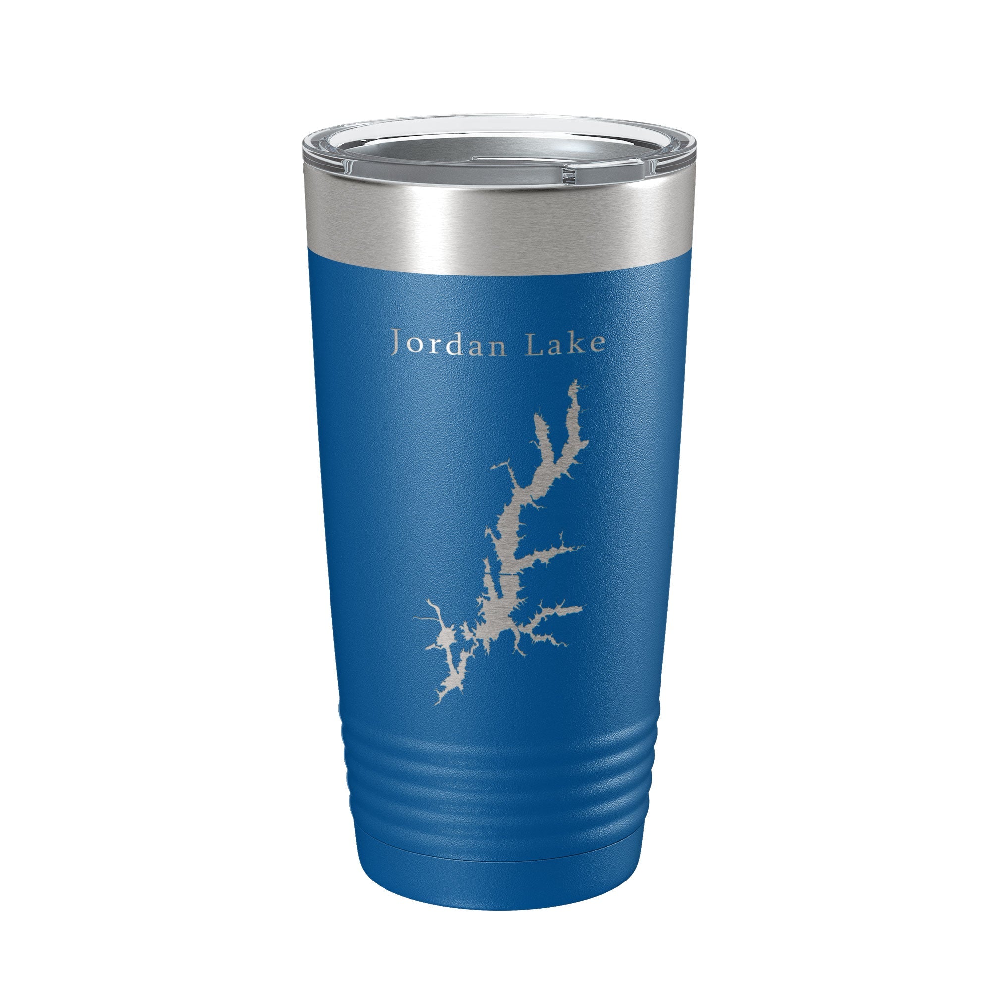 Jordan Lake NC Map Tumbler - Laser Engraved Insulated 20oz