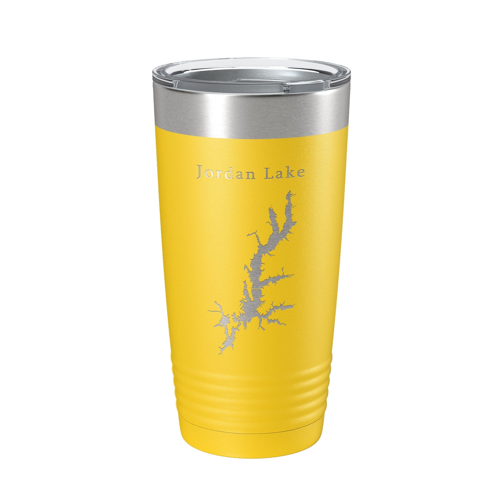 Jordan Lake NC Map Tumbler - Laser Engraved Insulated 20oz