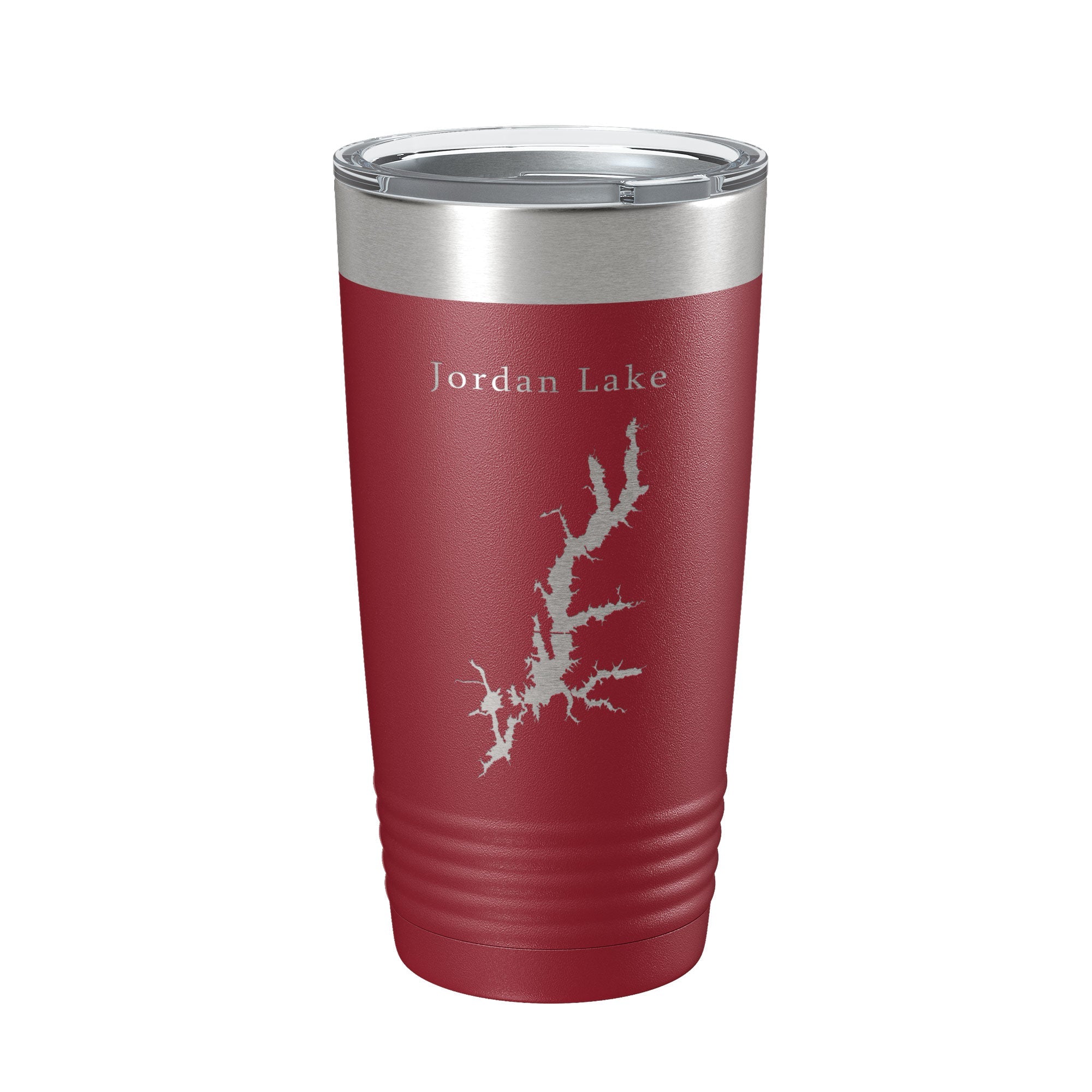 Jordan Lake NC Map Tumbler - Laser Engraved Insulated 20oz