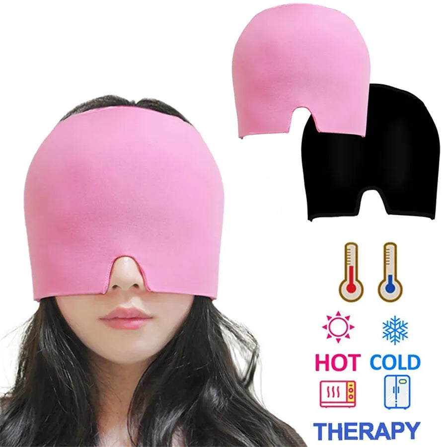 Migraine Relief Hat headache hat Gel Hot Cold Therapy Ice Cap For Relieve Pain Ice Hat Eye Mask Stress Pressure Pain Relief