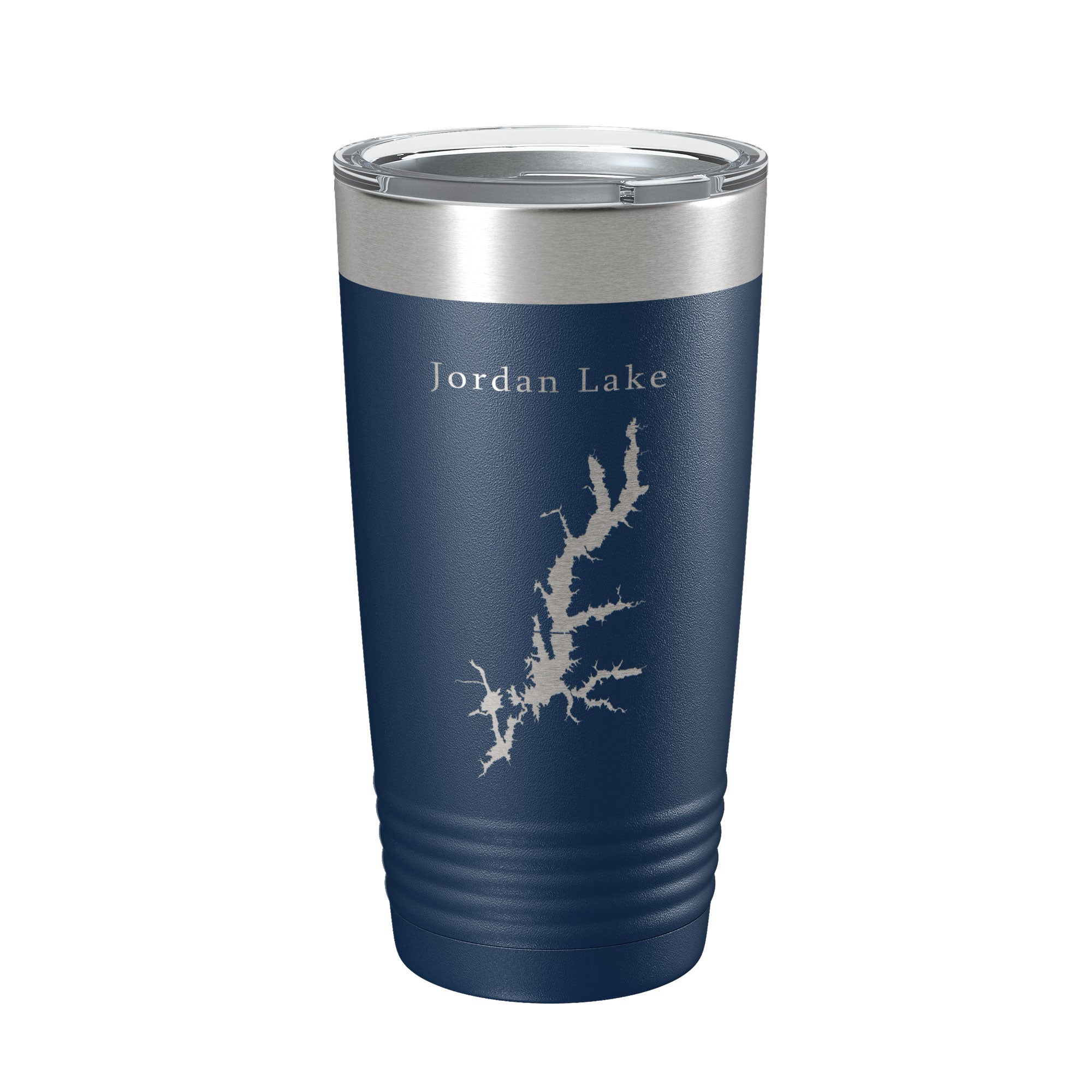 Jordan Lake NC Map Tumbler - Laser Engraved Insulated 20oz