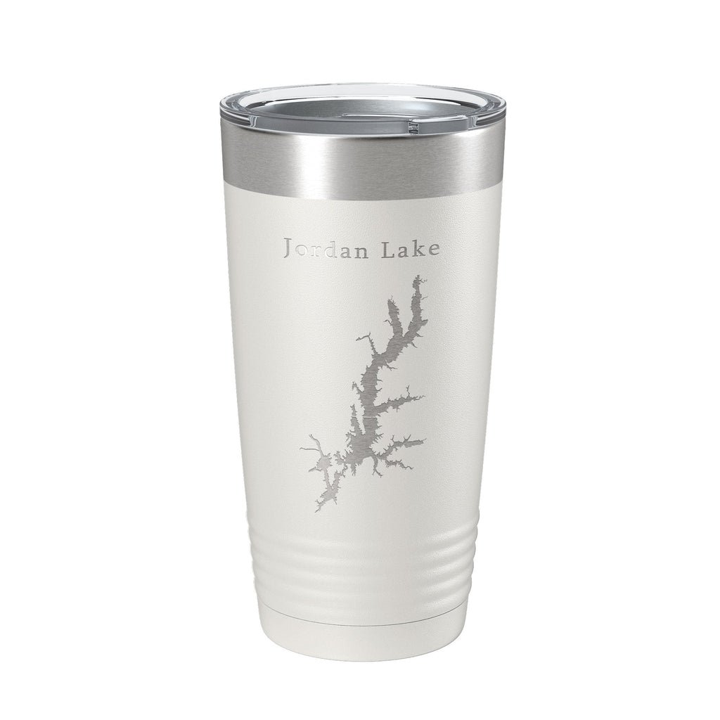 Jordan Lake NC Map Tumbler - Laser Engraved Insulated 20oz