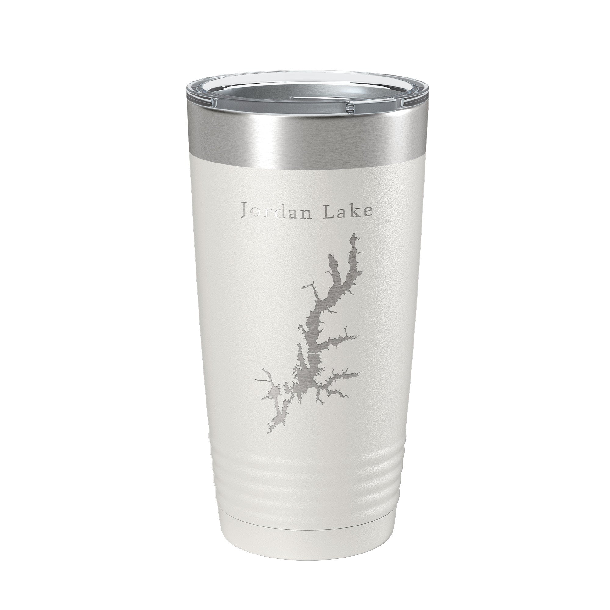 Jordan Lake NC Map Tumbler - Laser Engraved Insulated 20oz