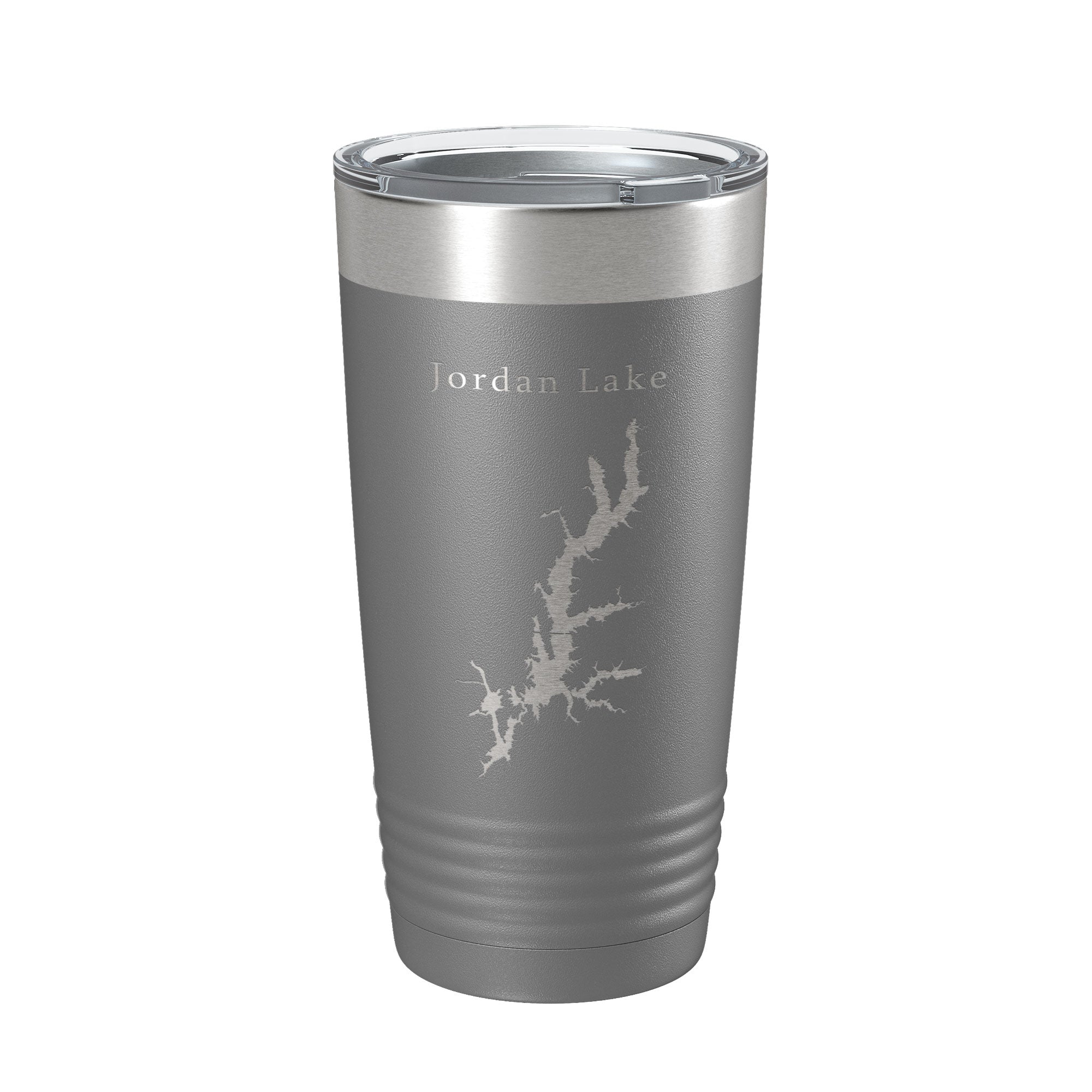 Jordan Lake NC Map Tumbler - Laser Engraved Insulated 20oz