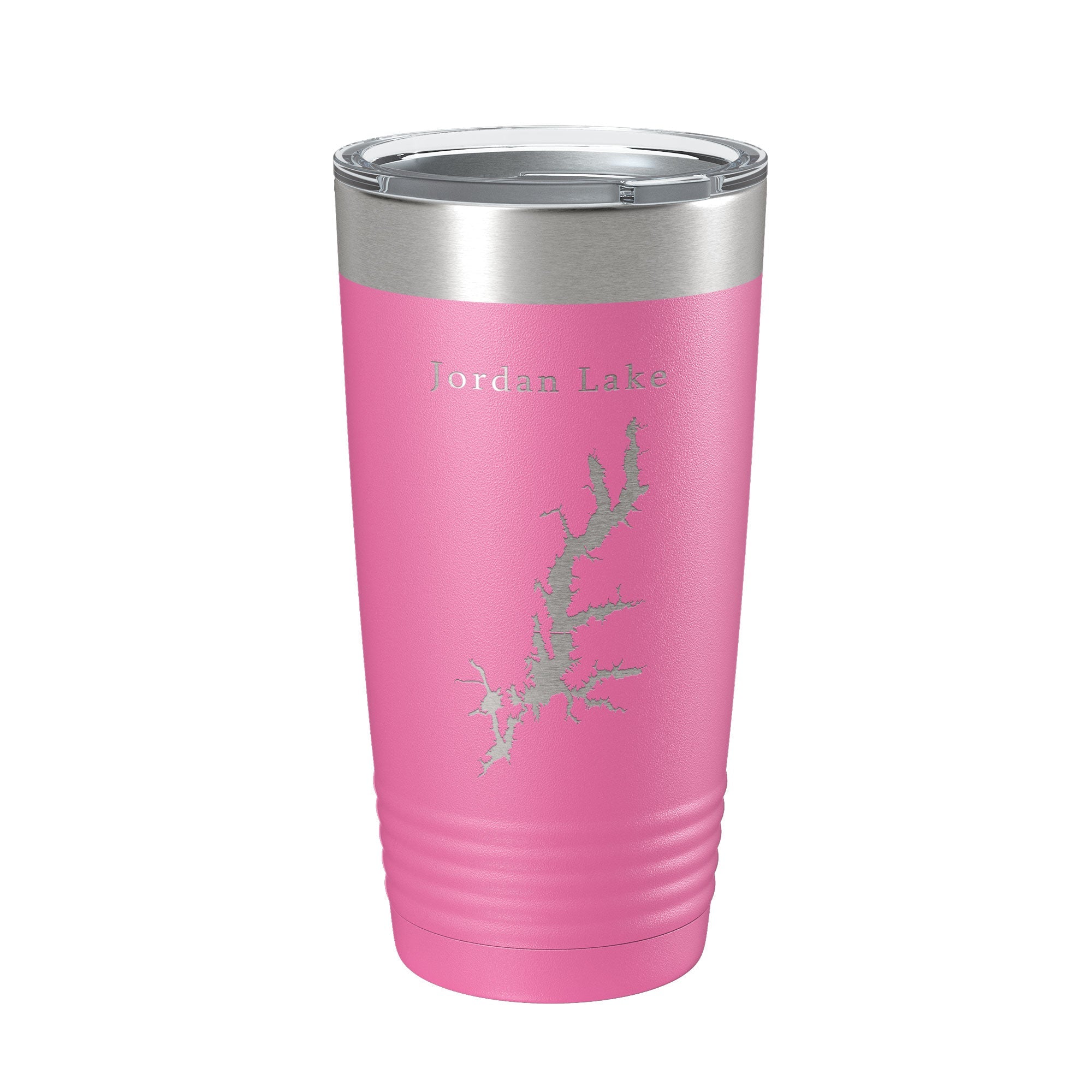 Jordan Lake NC Map Tumbler - Laser Engraved Insulated 20oz