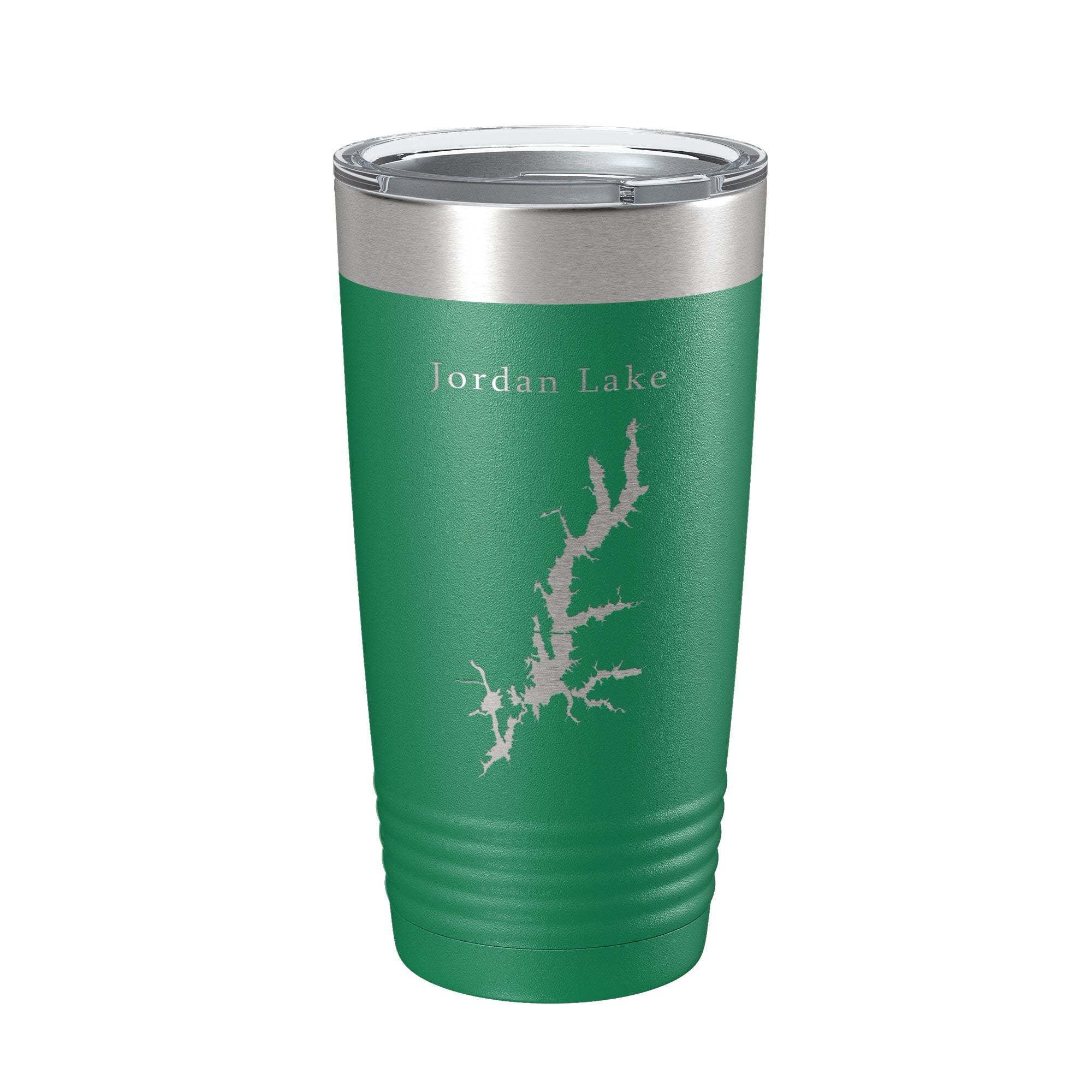 Jordan Lake NC Map Tumbler - Laser Engraved Insulated 20oz