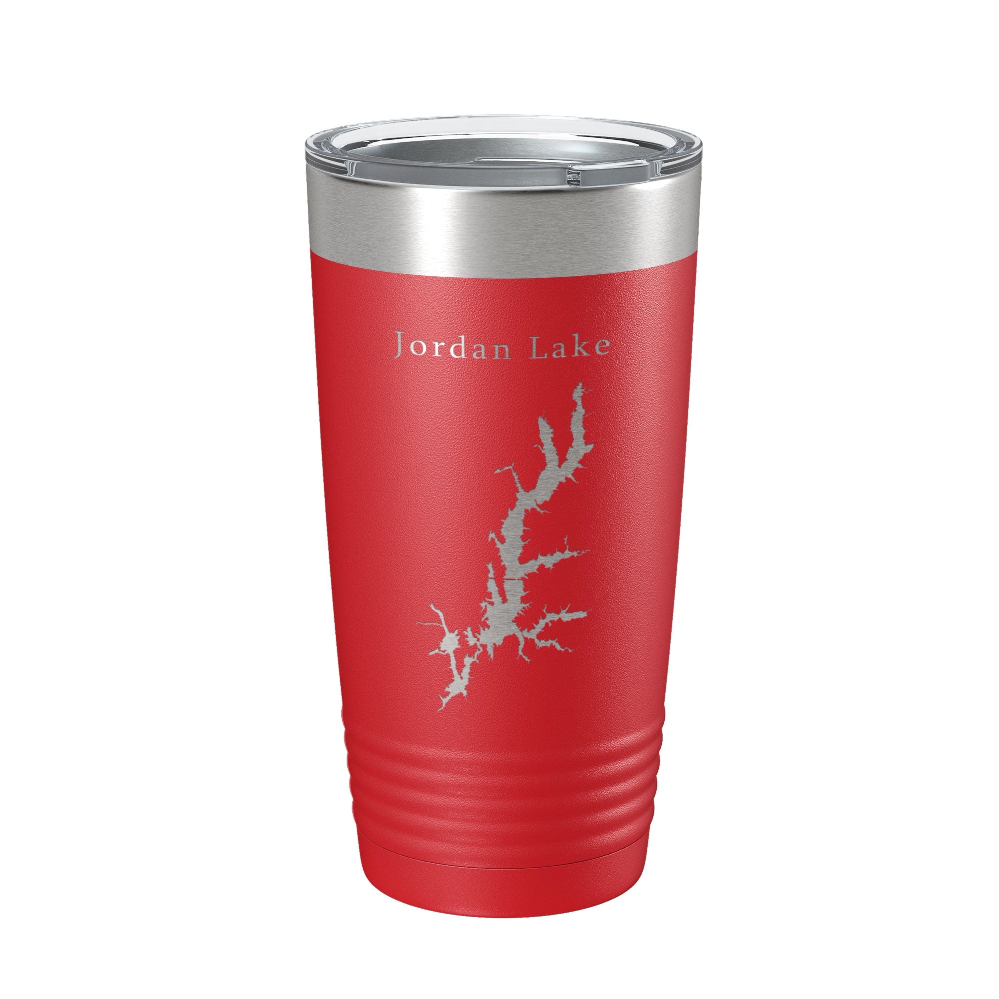 Jordan Lake NC Map Tumbler - Laser Engraved Insulated 20oz