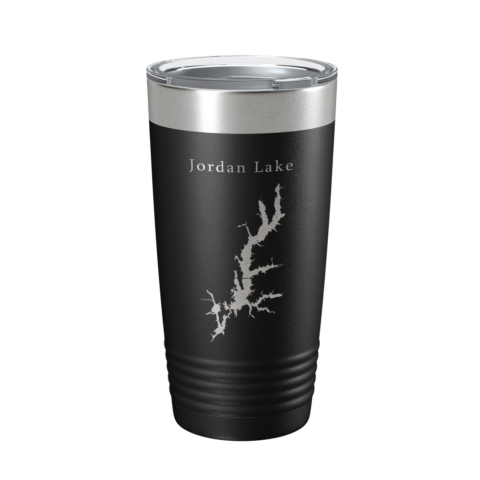 Jordan Lake NC Map Tumbler - Laser Engraved Insulated 20oz