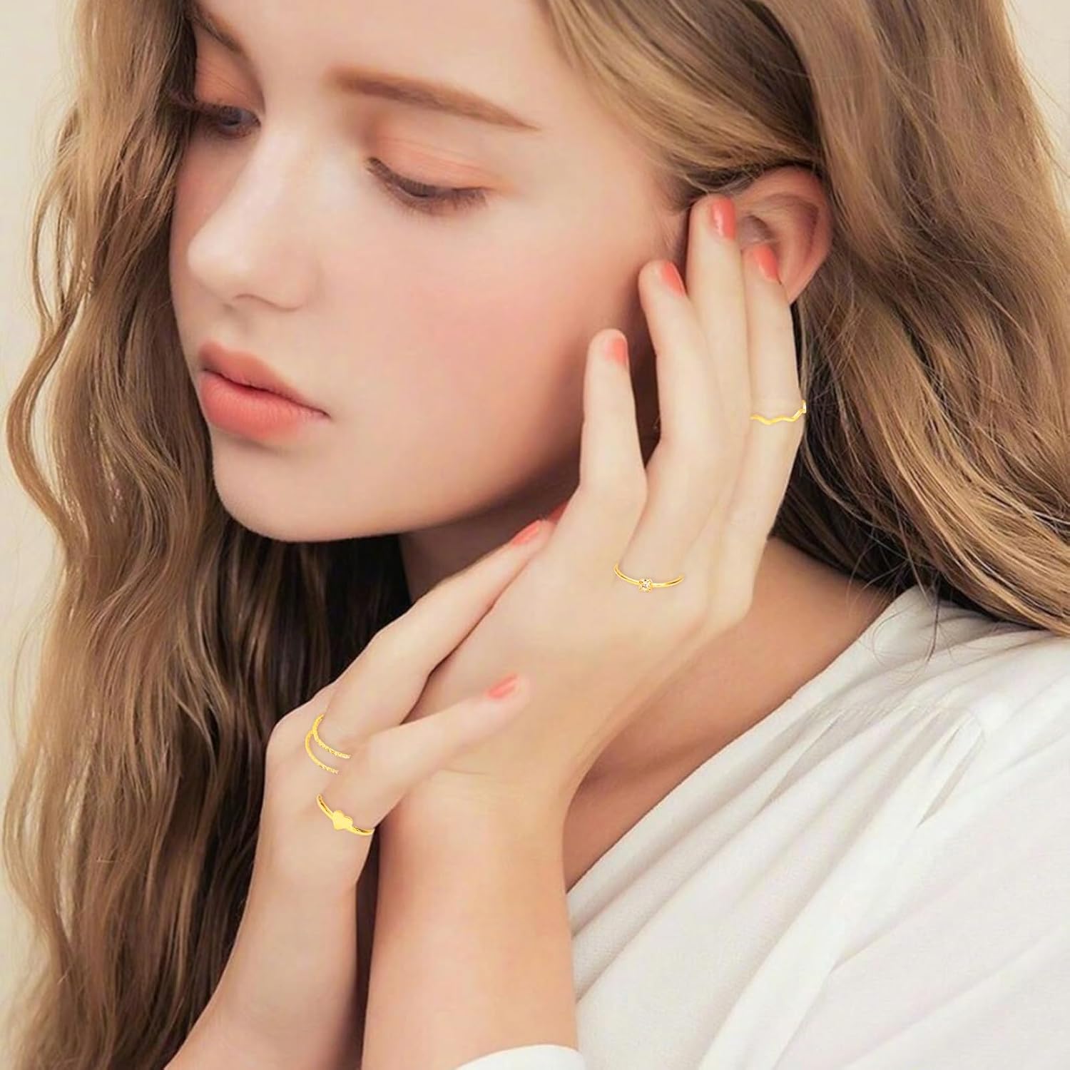 Sparkling Gold Jewelry Set - Complete Everyday Collection