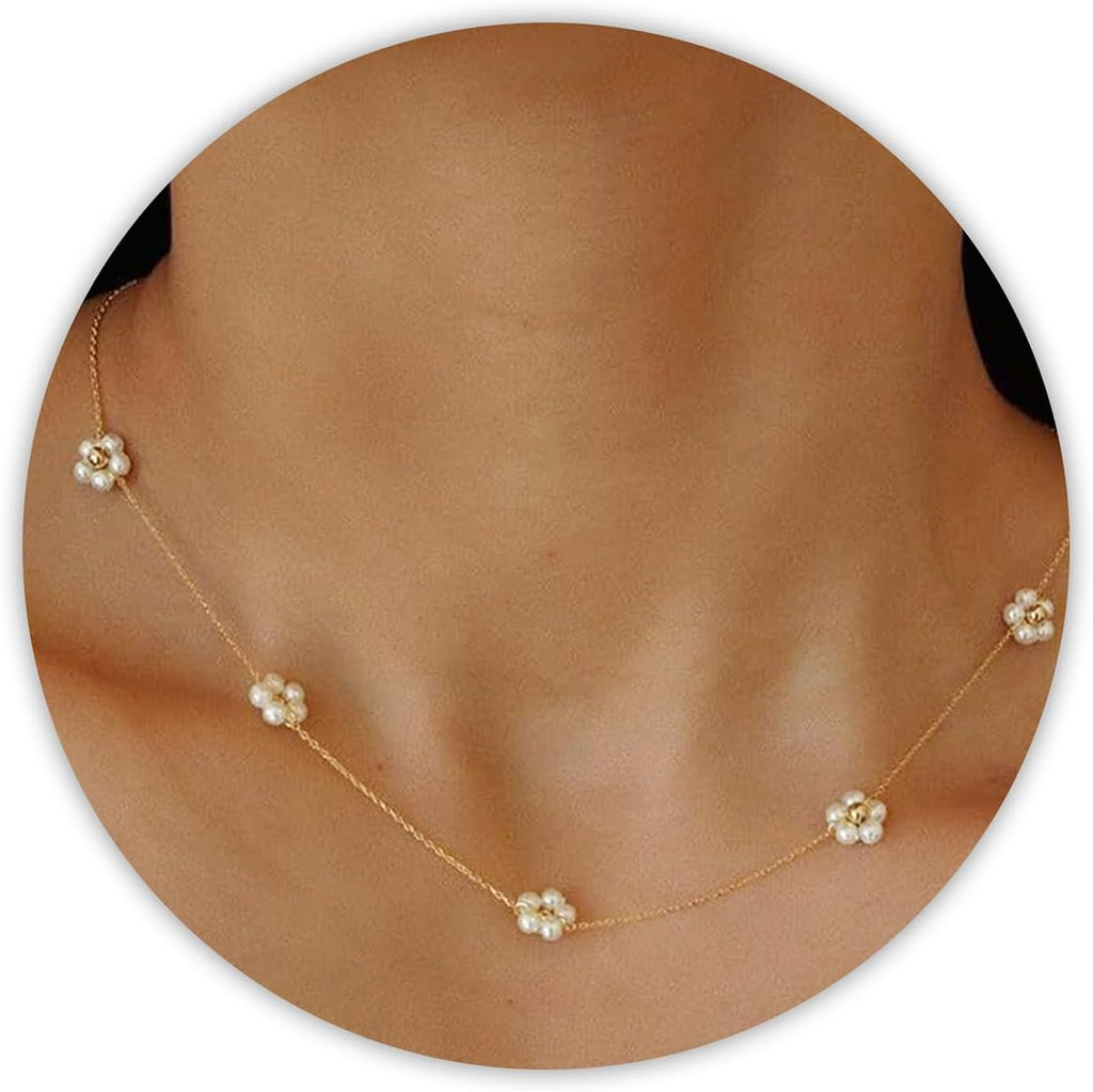 Daisy Pearl Everyday Comfort Choker Necklace
